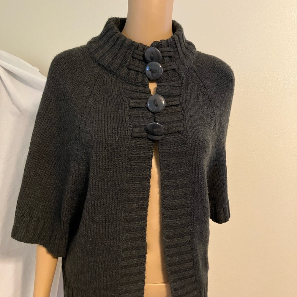 Allison Brittney Charcoal Button-Up Cardigan